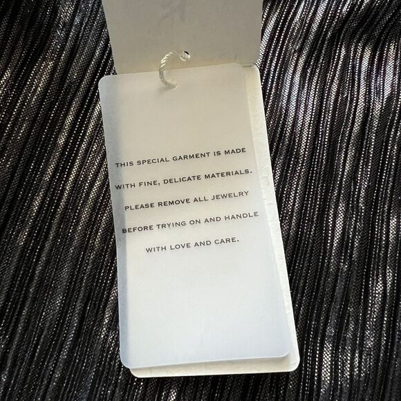 For Love And Lemons Skirt Womens Large Pleated Marion Gunmetal Metallic - Picture 4 of 14